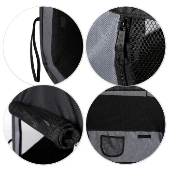 Lionto Welpenauslauf Aus Oxfordgewebe Grau/ Schwarz 7 Lionto Welpenauslauf Aus Oxfordgewebe Grau/ Schwarz – Bild 5