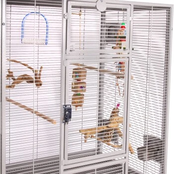 Montana Cages Vogelkäfig New Madeira Double Hellgrau 4 Montana Cages Vogelkäfig New Madeira Double Hellgrau – Bild 2