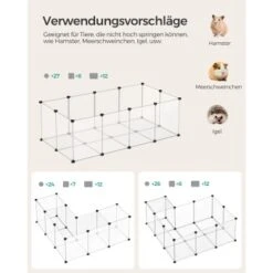 SONGMICS 2er Set XL Freigehege Mit Bodenplatten Weiß -Tierbedarfs Rabatt Geschäft 1e96bb12b9cee454391b136c46a4097917b11a7f 1651632 de DE d6f610db54a2f13cd8886119a0e6b805135c1a0aDh4ba1