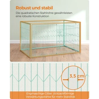 FEANDREA Welpenauslauf 4-teilig Schwarz Mintgrün 9 FEANDREA Welpenauslauf 4-teilig Schwarz Mintgrün – Bild 7