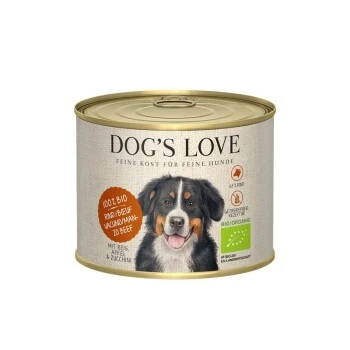 DOG'S LOVE BIO 6x200g Rind Mit Reis, Apfel & Zucchini 3 DOG'S LOVE BIO 6x200g Rind Mit Reis, Apfel & Zucchini