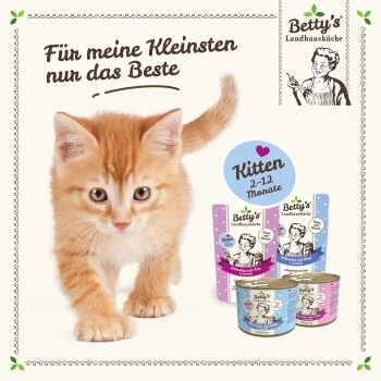 Betty's Landhausküche Frischebeutel Kitten Huhn & Pute 12 X 100g Für Katze 4 Betty's Landhausküche Frischebeutel Kitten Huhn & Pute 12 X 100g Für Katze – Bild 2