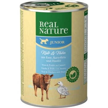 REAL NATURE Junior Kalb & Huhn 6x400 G 3 REAL NATURE Junior Kalb & Huhn 6x400 G