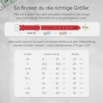 Freudentier Gefüttertes Halsband Aus Leder Rot L 4 Freudentier Gefüttertes Halsband Aus Leder Rot L – Bild 2