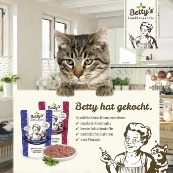 Betty's Landhausküche Geflügel Pur & Taurin 6 X 200g Für Katze 10 Betty's Landhausküche Geflügel Pur & Taurin 6 X 200g Für Katze – Bild 8