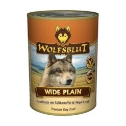 WOLFSBLUT Adult Wide Plain - Pferd Mit Süßkartoffeln - 6x395g
