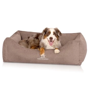 Knuffelwuff Orthopädisches Hundebett Mit Fächer-Wendekissen Baltimore Beige M-L 7 Knuffelwuff Orthopädisches Hundebett Mit Fächer-Wendekissen Baltimore Beige M-L – Bild 5