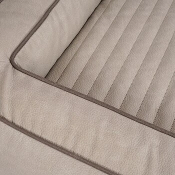 Knuffelwuff Orthopädisches Hundebett Aus Laser Gestepptem Kunstleder Montego Grau M-L 4 Knuffelwuff Orthopädisches Hundebett Aus Laser Gestepptem Kunstleder Montego Grau M-L – Bild 2