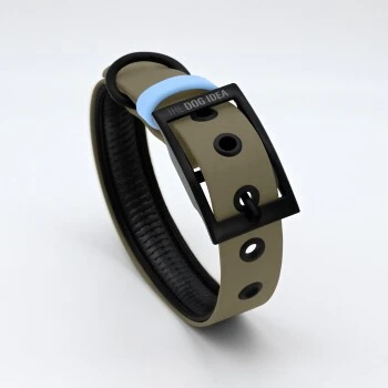 THE DOG IDEA Biothane Halsband Beige Hellblau S 7 THE DOG IDEA Biothane Halsband Beige Hellblau S – Bild 5