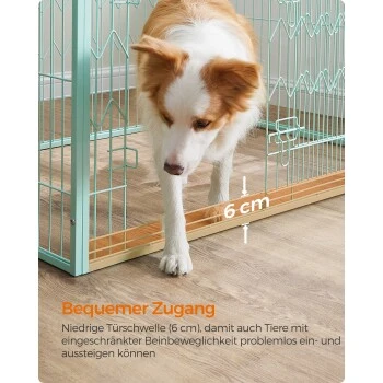 FEANDREA Welpenauslauf 4-teilig Schwarz Mintgrün 5 FEANDREA Welpenauslauf 4-teilig Schwarz Mintgrün – Bild 3