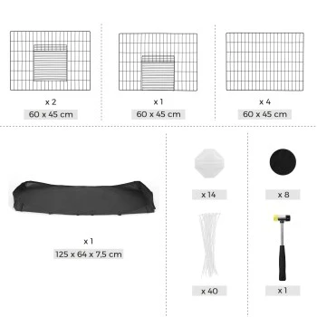SONGMICS Kleintiergehege, Mit Trennwand 8 SONGMICS Kleintiergehege, Mit Trennwand – Bild 6