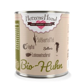 HerzensHund Adult 6x800g Bio Huhn 3 HerzensHund Adult 6x800g Bio Huhn