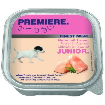 PREMIERE Finest Meat Junior Huhn Mit Lamm 10x150g 3 PREMIERE Finest Meat Junior Huhn Mit Lamm 10x150g