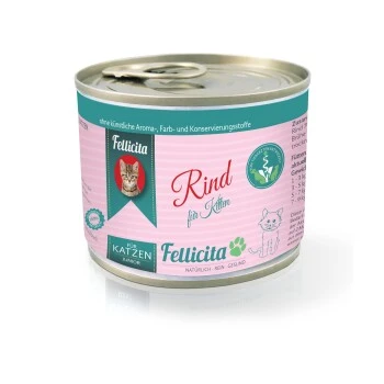 Fellicita Rind Pur Für Kitten 6x 200g 3 Fellicita Rind Pur Für Kitten 6x 200g