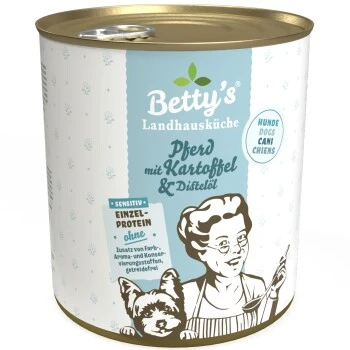 Betty's Landhausküche Pferd & Kartoffel & Distelöl 6 X 800g Für Hund 3 Betty's Landhausküche Pferd & Kartoffel & Distelöl 6 X 800g Für Hund