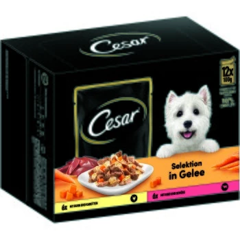 Cesar Multipack In Gelee Mit Huhn Karotten Rind Und Gemüse 4x12x100g 3 Cesar Multipack In Gelee Mit Huhn Karotten Rind Und Gemüse 4x12x100g