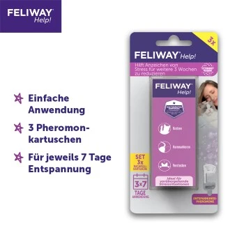 Feliway Help! 3x Nachfüllkartusche Zur Stressreduzierung 4 Feliway Help! 3x Nachfüllkartusche Zur Stressreduzierung – Bild 2