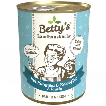Betty's Landhausküche Mit Känguru & Kartoffel 6 X 400g Für Katze 3 Betty's Landhausküche Mit Känguru & Kartoffel 6 X 400g Für Katze