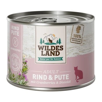 WILDES LAND Adult 6x200g Rind & Pute 3 WILDES LAND Adult 6x200g Rind & Pute