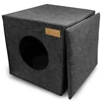 KaraLuna Katzenhöhle Aus Filz Fürs Regal Dunkelgrau 3 KaraLuna Katzenhöhle Aus Filz Fürs Regal Dunkelgrau