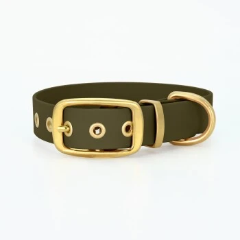 THE DOG IDEA Biothane Halsband Gold Khaki M 3 THE DOG IDEA Biothane Halsband Gold Khaki M