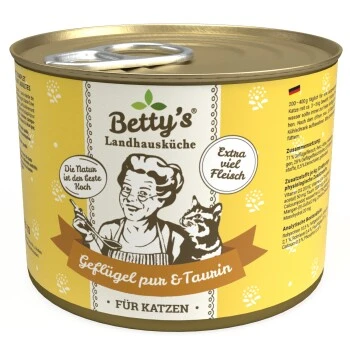 Betty's Landhausküche Geflügel Pur & Taurin 6 X 200g Für Katze 3 Betty's Landhausküche Geflügel Pur & Taurin 6 X 200g Für Katze