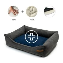 Rexproduct Otto Orthopädisches Hundebett Grau S-XL Dunkelblau S