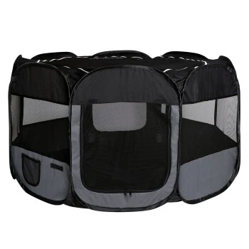 Lionto Welpenauslauf Aus Oxfordgewebe Grau/ Schwarz 3 Lionto Welpenauslauf Aus Oxfordgewebe Grau/ Schwarz