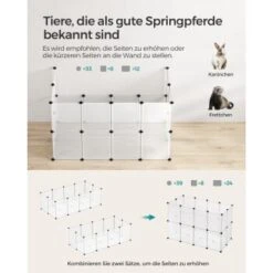 SONGMICS 2er Set XL Freigehege Mit Bodenplatten Weiß -Tierbedarfs Rabatt Geschäft e5283c4a2c385755273499c5d81bddcc5108c8ee 1651632 de DE dee83ffe328aee7138f3b1262cd70c143d3834cag86zCn