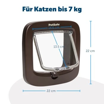 PetSafe Katzenklappe Mit Manueller Verriegelung, Braun 6 PetSafe Katzenklappe Mit Manueller Verriegelung, Braun – Bild 4