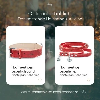 Freudentier Gefüttertes Halsband Aus Leder Rot L 9 Freudentier Gefüttertes Halsband Aus Leder Rot L – Bild 7