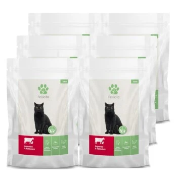 Fellicita Angusrind & Kaninchen 6x 295g Frischebeutel 4 Fellicita Angusrind & Kaninchen 6x 295g Frischebeutel – Bild 2