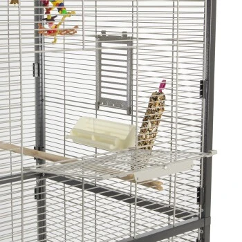 Montana Cages Voliere Paradiso 150 Hellgrau/ Dunkelgrau 6 Montana Cages Voliere Paradiso 150 Hellgrau/ Dunkelgrau – Bild 4